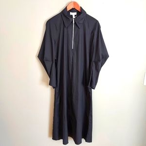 COS Black Poplin Zip Front Dress Size 10 NWT